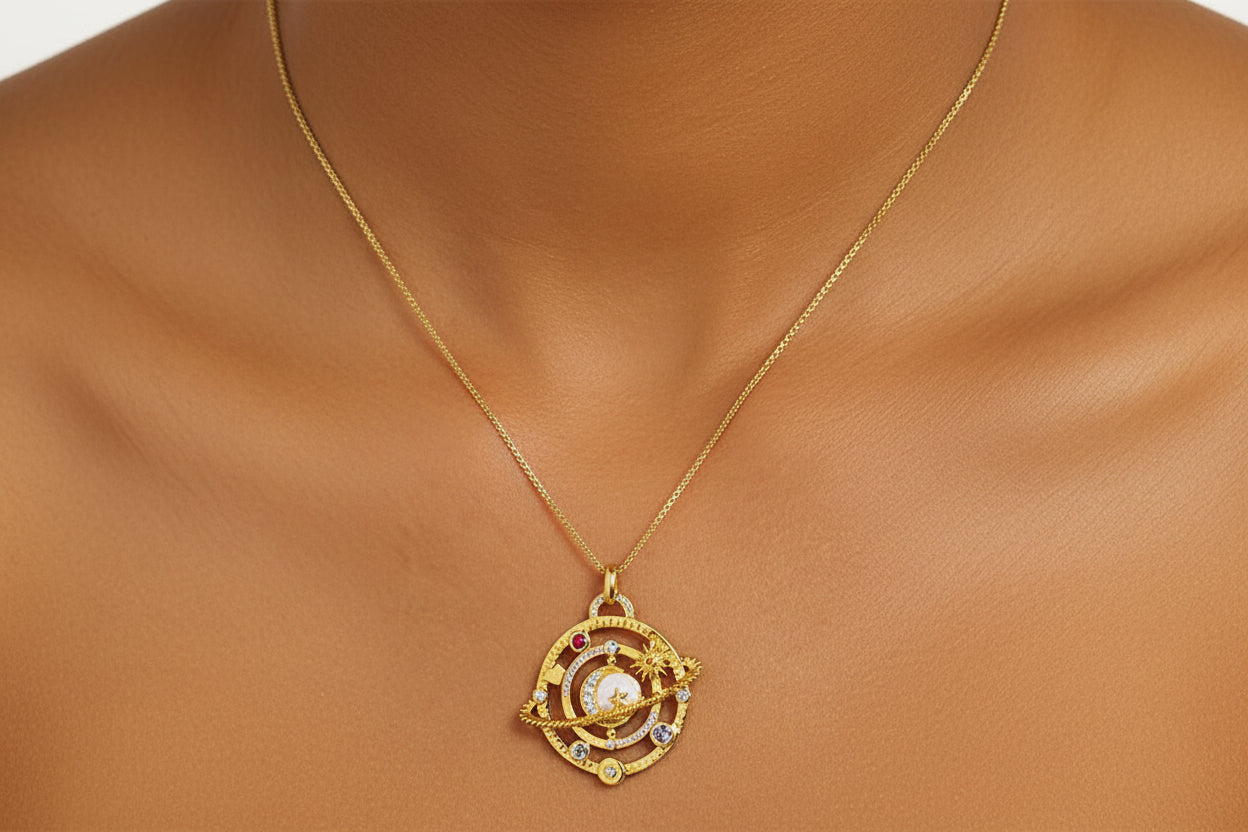 18K Cosmic Harmony Necklace