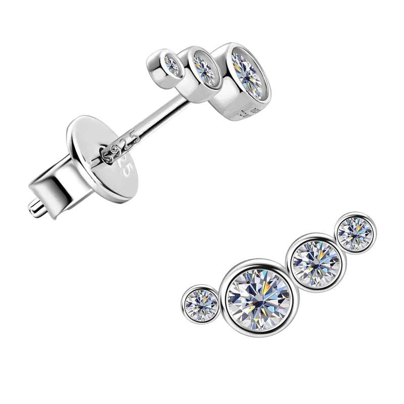 14k Curved Karat Climber Earrings