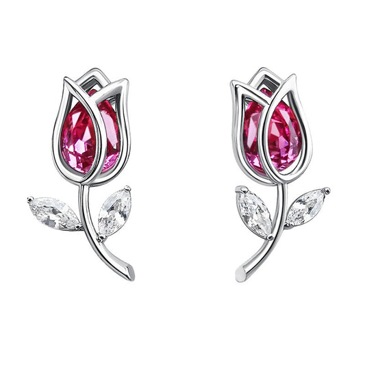 Rose Australian Crystal Earrings