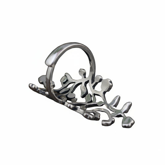 Elongated Olive Branch Ring