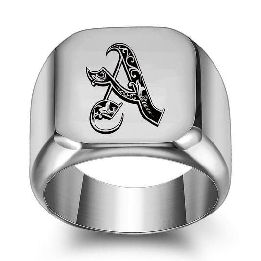 Men's Royal Monogram Initial Ring