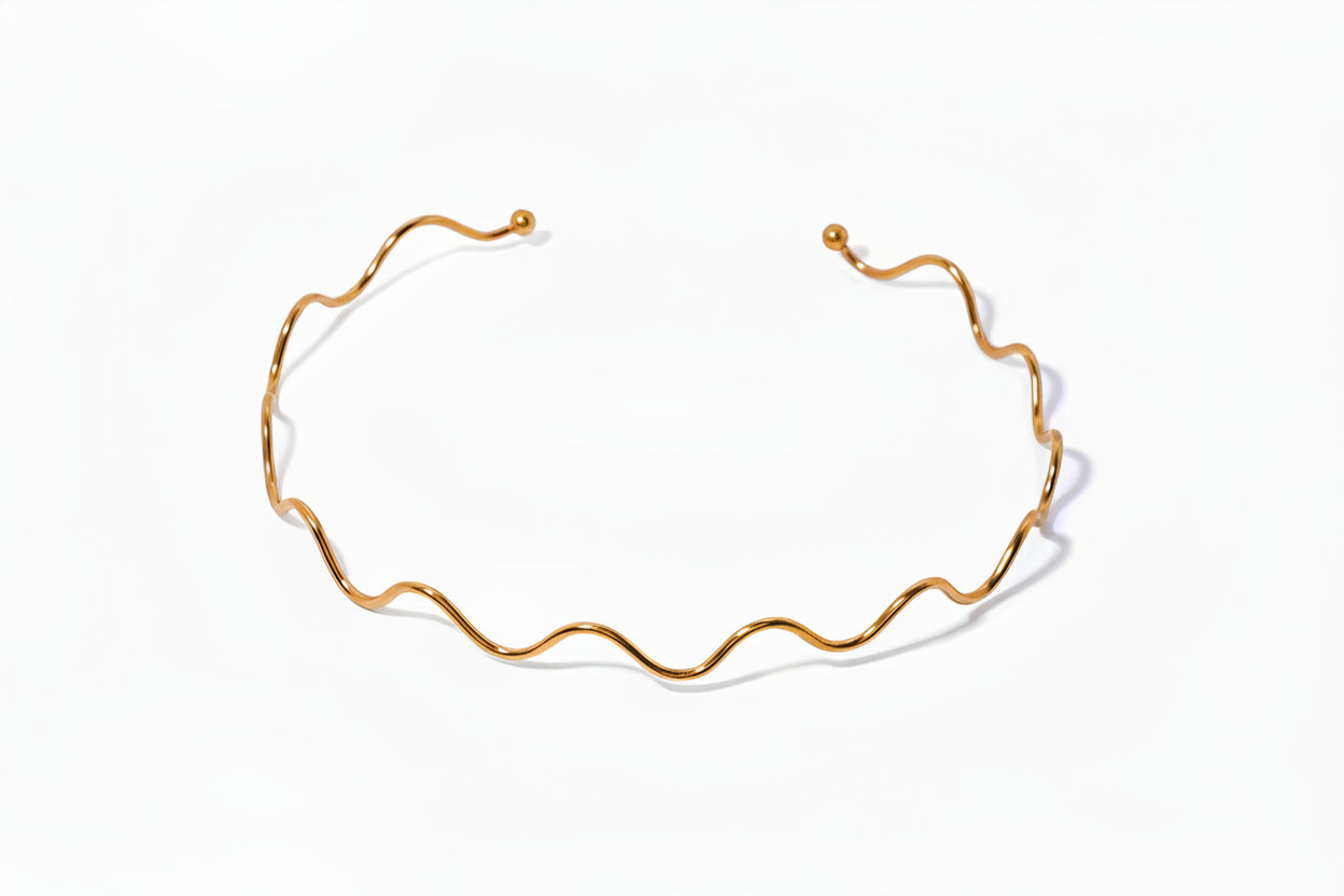 18K Gold Wave Jewelry