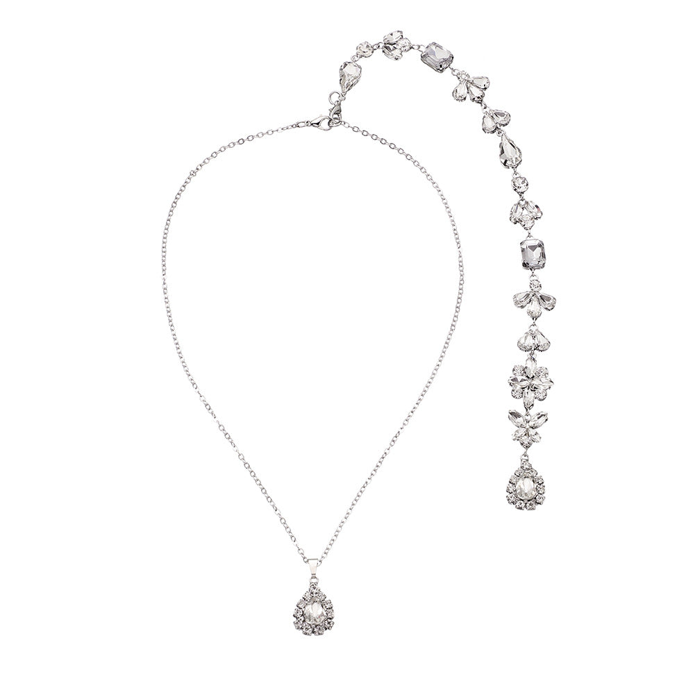 Rhinestone Backdrop Necklace