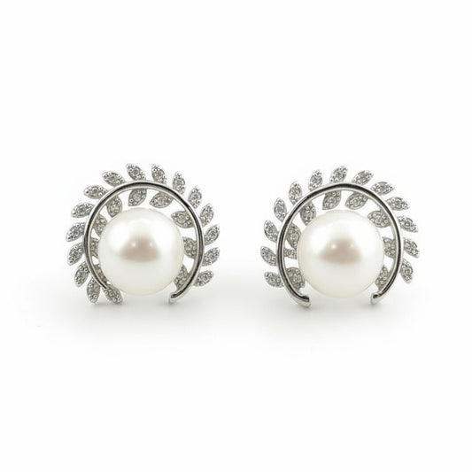 Leaf Pearl Earrings