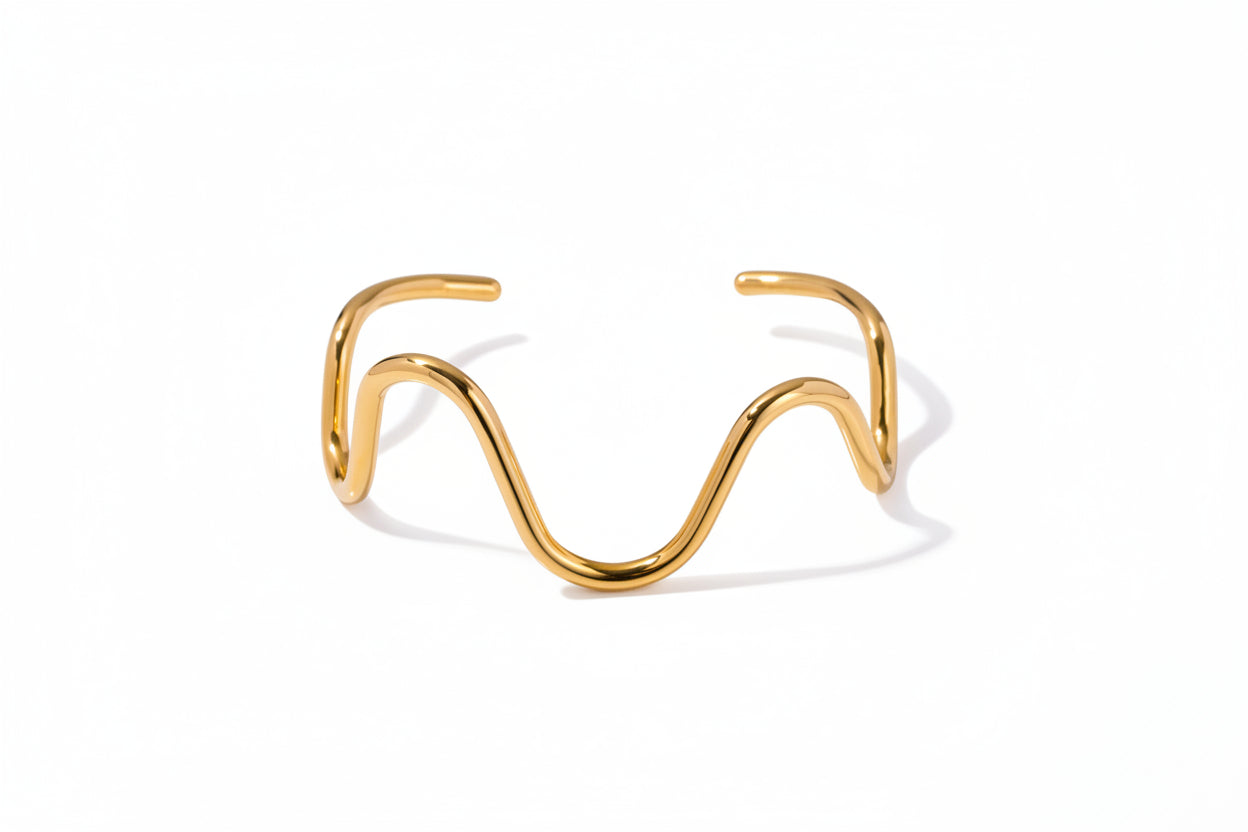 18K Gold Wave Jewelry