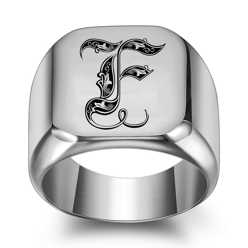 Men's Royal Monogram Initial Ring