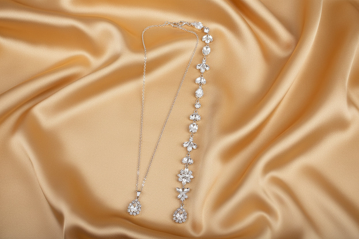 Rhinestone Backdrop Necklace