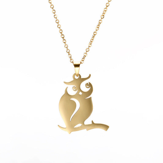 18k Gold Plated Owl Necklace