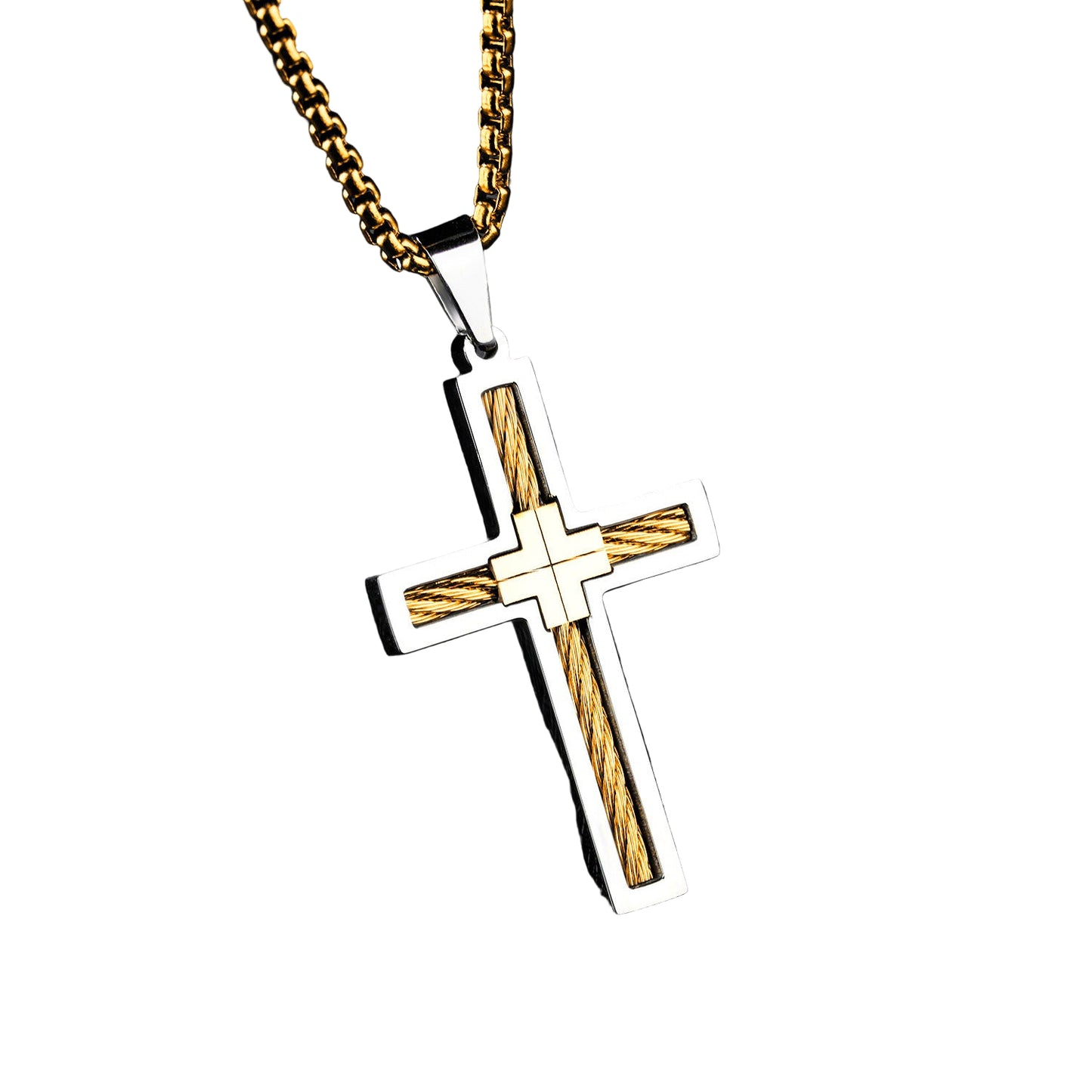 Men’s Titanium Wire Cross Necklace