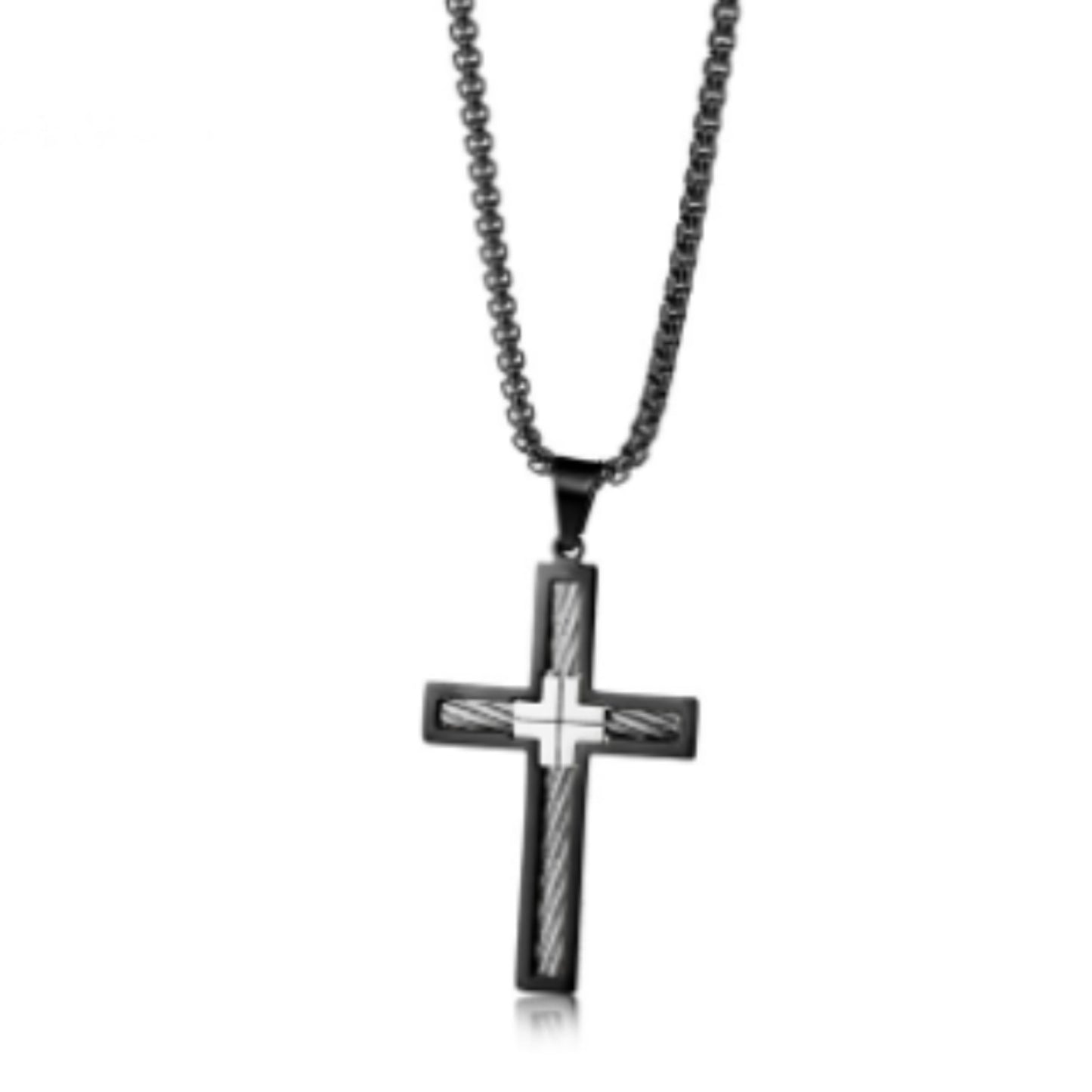 Men’s Titanium Wire Cross Necklace