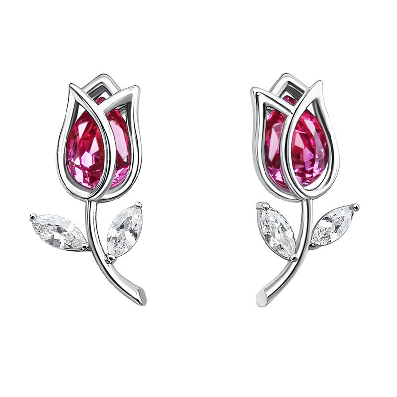 Rose Australian Crystal Earrings