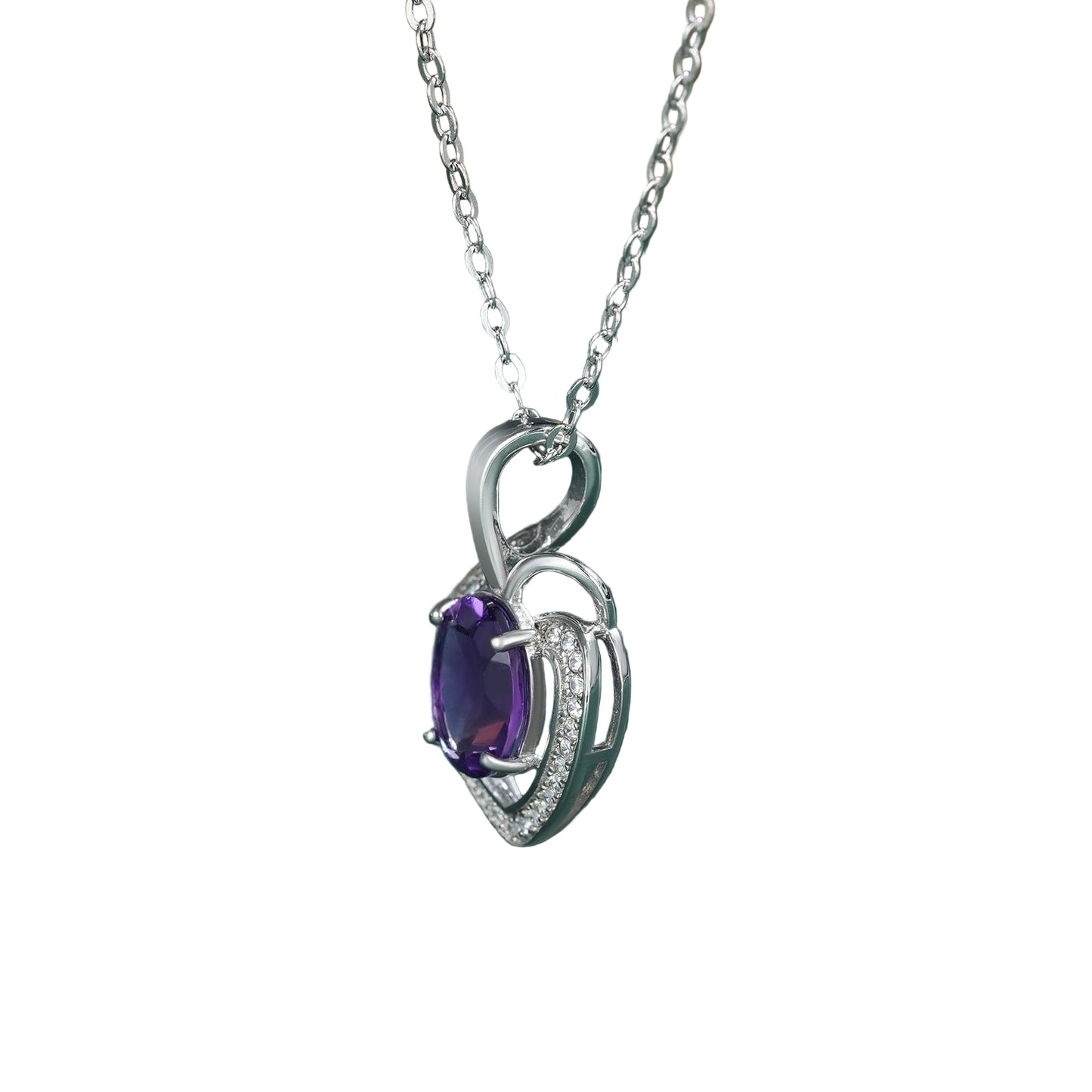 Amethyst Heart Pendant