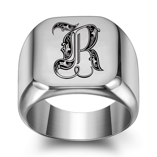 Men's Royal Monogram Initial Ring