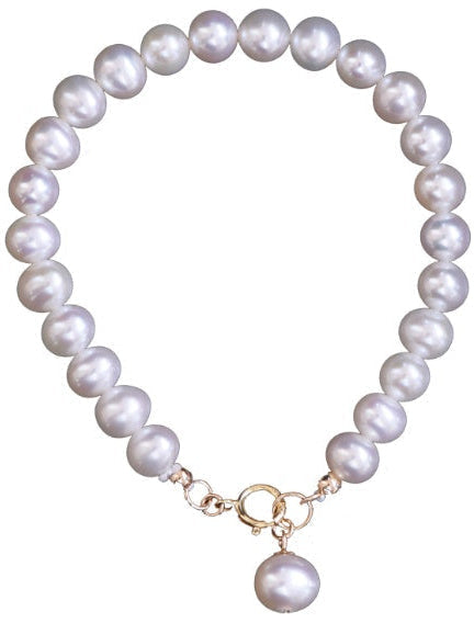 14K Gold Natural Pearl Bracelet