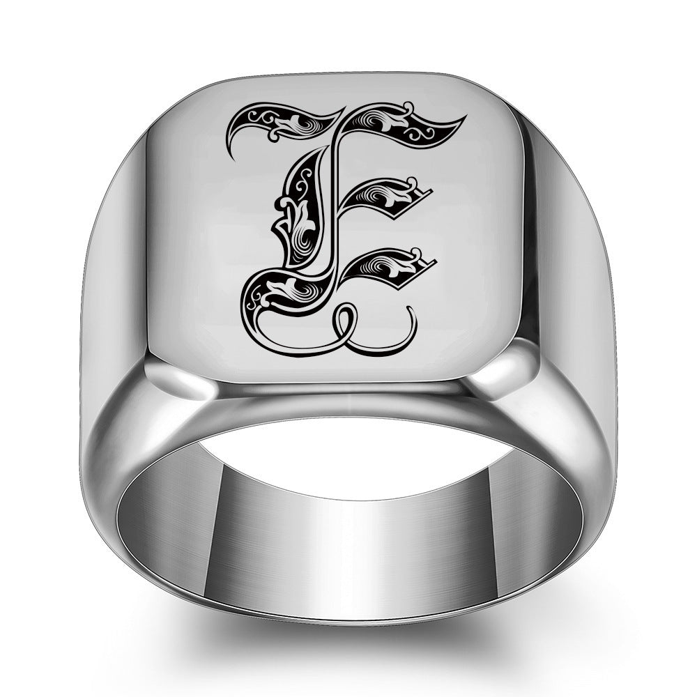 Men's Royal Monogram Initial Ring