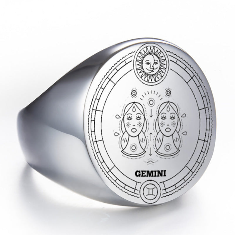 Men's Zodiac Signet Rings