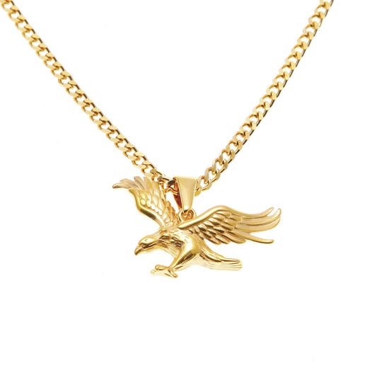 20k Gold Cuban Chain &  Eagle Pendant