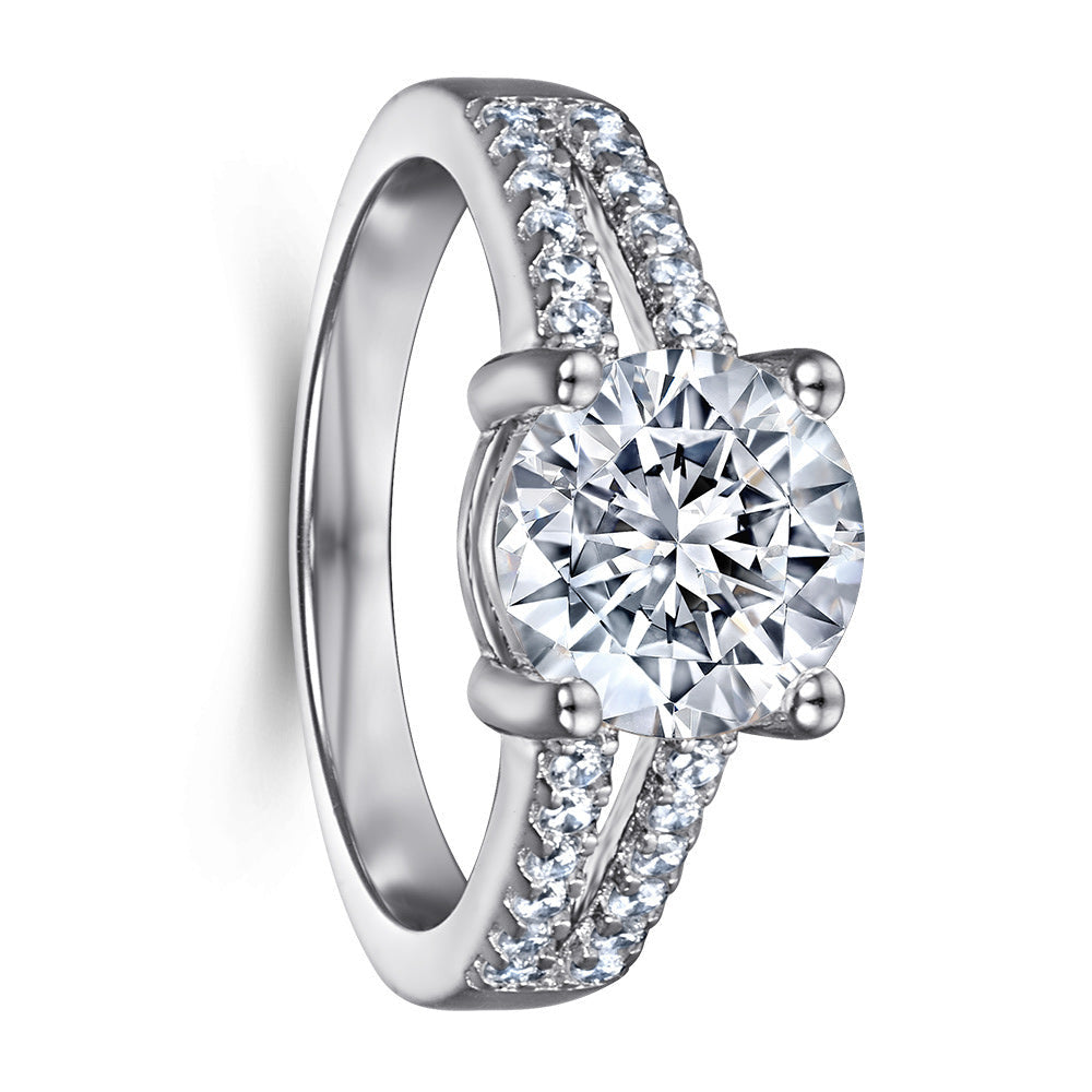 Tonglin Inlaid Zircon Ring