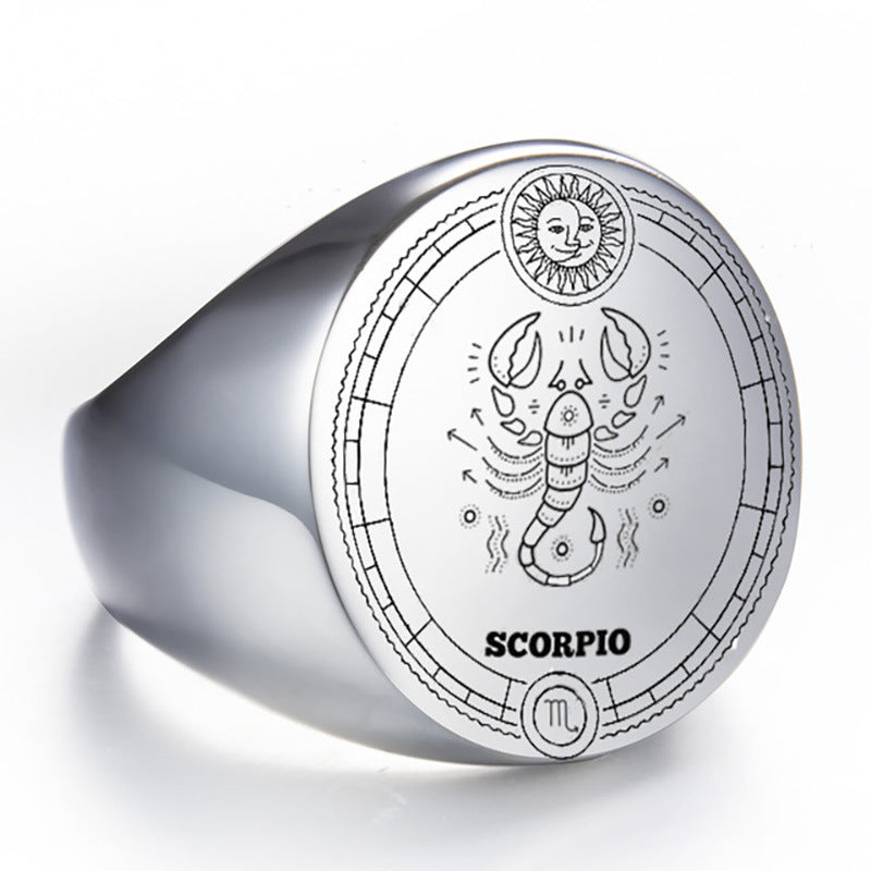 Men's Zodiac Signet Rings