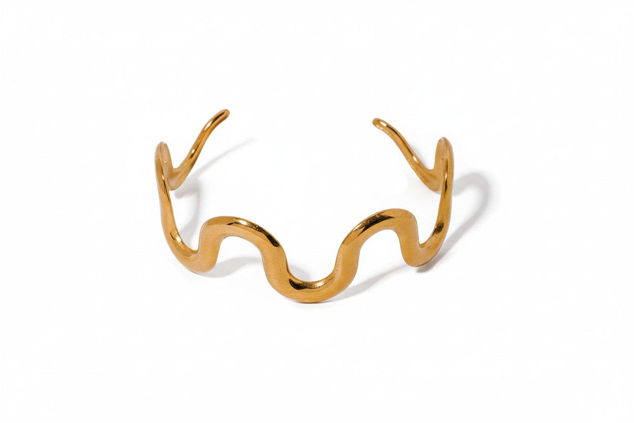 18K Gold Wave Jewelry
