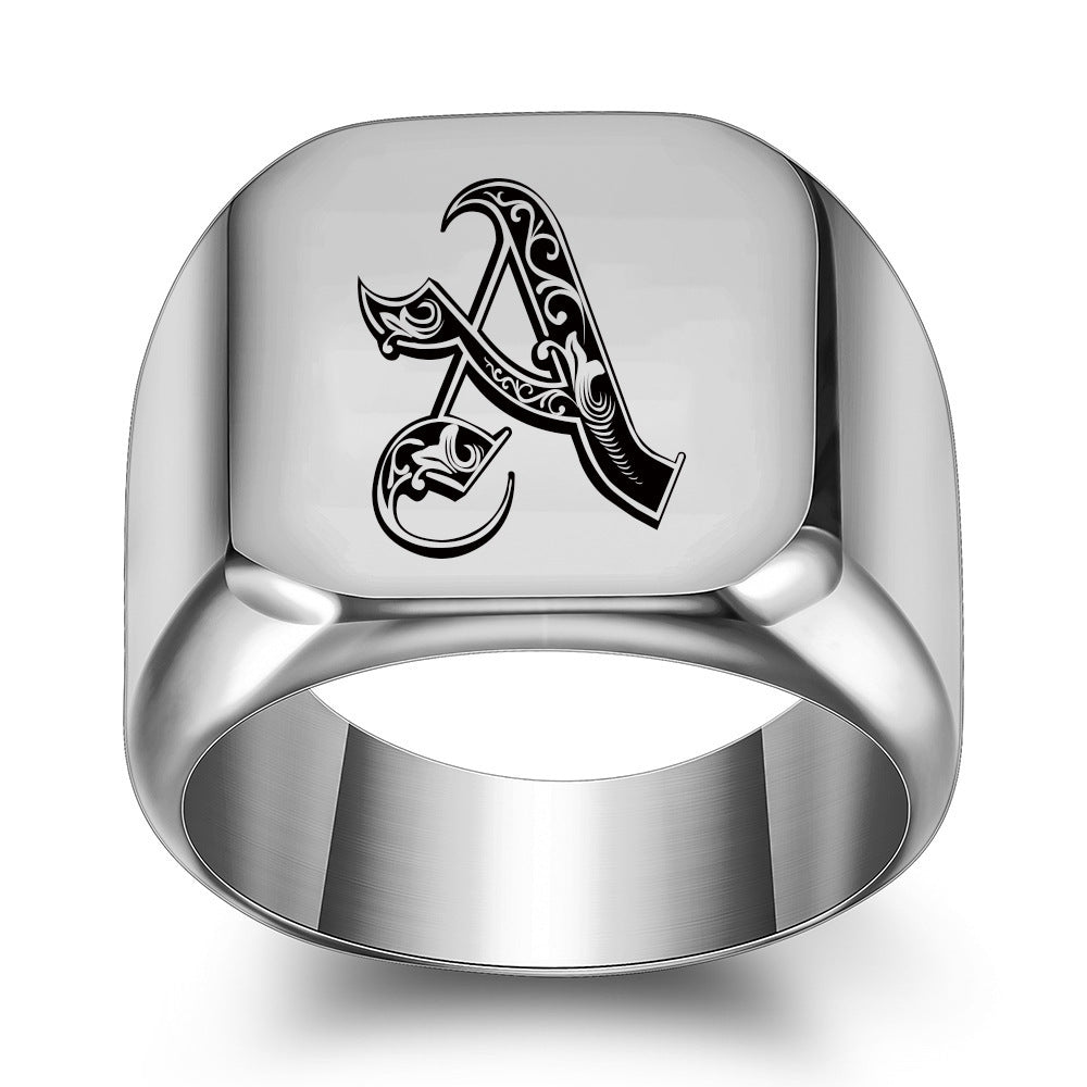 Men's Royal Monogram Initial Ring