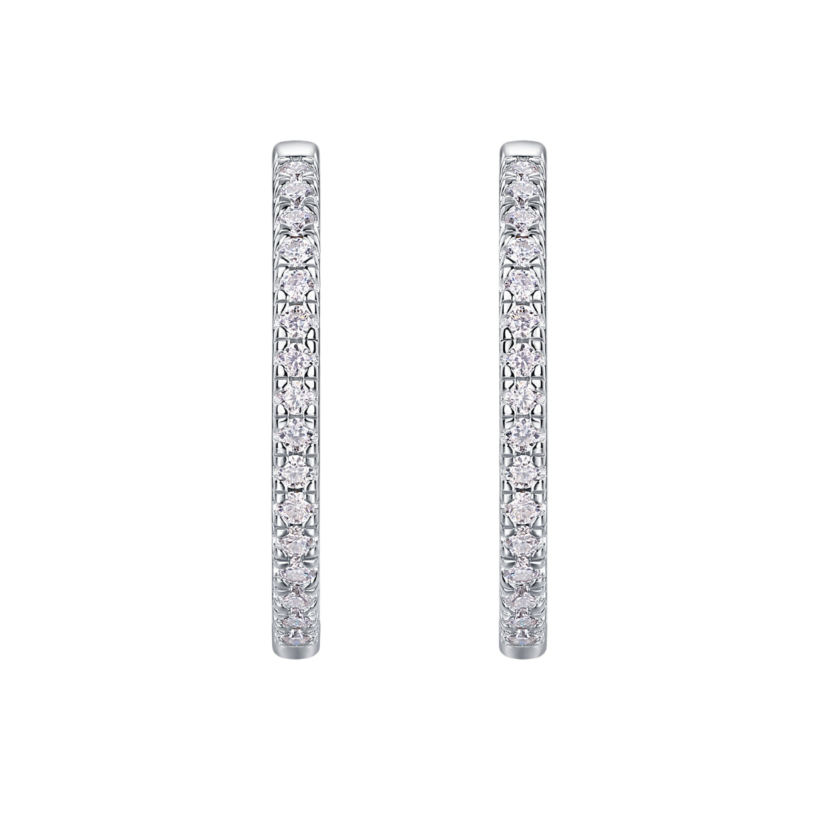 Platinum Moissanite Hoops